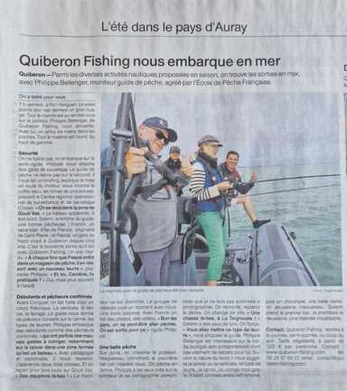 encart papier ouest france  quiberon fishing recadré