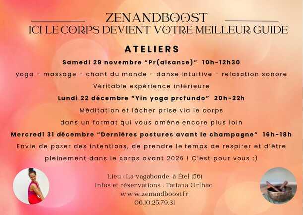 PLANNING ZENANDBOOST - ICI LE CORPS DEVIENT VOTRE MEILLEUR GUIDE