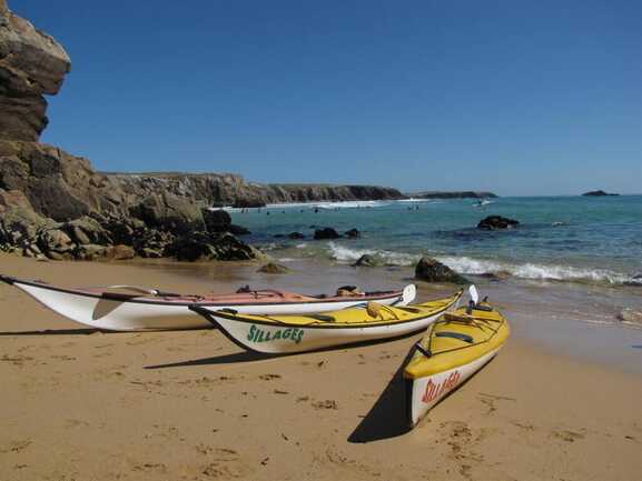 Kayak de mer base nautique Presqu'ile de Quiberon Morhihan Bretagne sud 