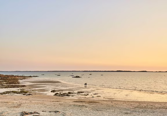 Fin de journée sur la plage de Saint-Colomban à Carnac