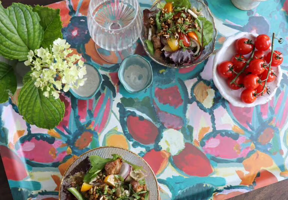 Plateau LUCETTE turquoise